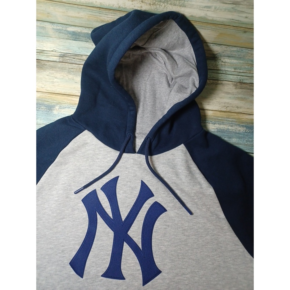 Antigua Mens Large Long Sleeve Pullover Sweater Hoodie New York Yankees MLB
